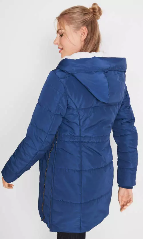 Bonprix topla plava ženska prošivena zimska jakna