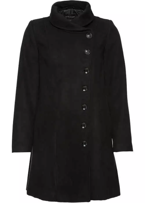 Elegantan crni kratki kaput