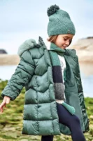 Luksuzna dječja toplinska jakna s kapuljačom prošivenog dizajna