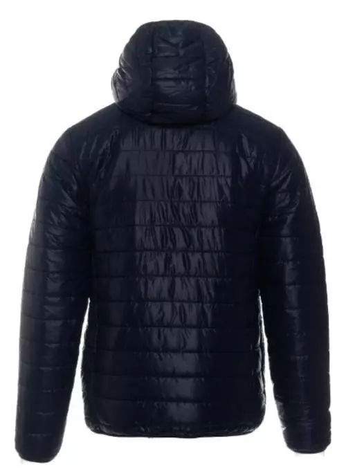 Tamnoplava muška prošivena zimska jakna s kapuljačom