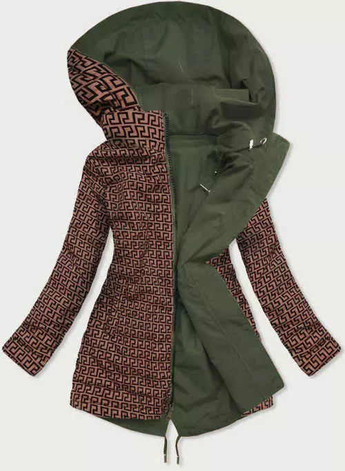 Ženska produžena smeđa jakna