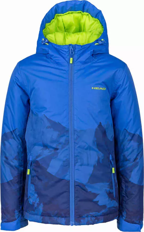 Dječja vodootporna skijaška jakna s kapuljačom s cool printom