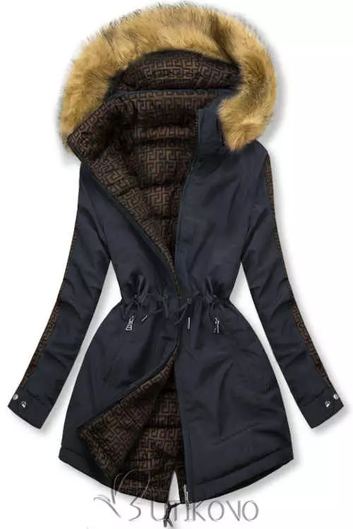 Luksuzna prošivena ženska dvostrana jakna s kapuljačom
