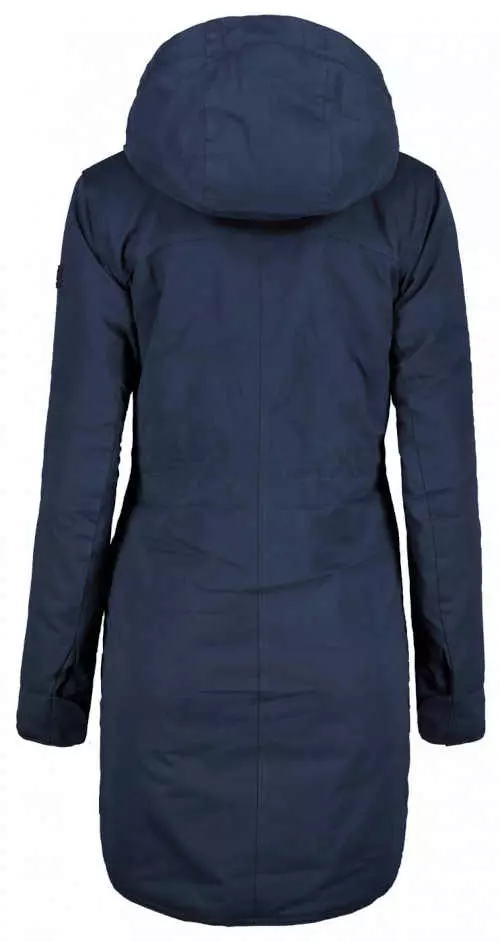 Plava duža jakna s kapuljačom