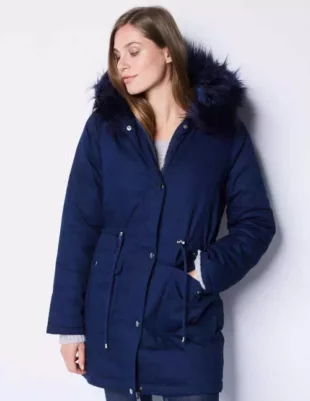 Ženska dvostrana moderna vodootporna zimska jakna s kapuljačom