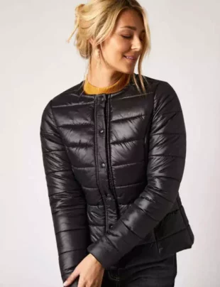 Ženska kratka lagana jakna prošivenog dizajna
