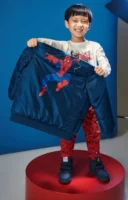 Plava prošivena spiderman jakna za dječake